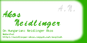 akos neidlinger business card
