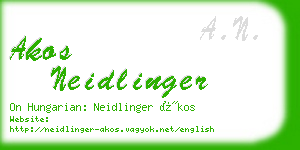 akos neidlinger business card